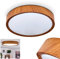 HOFSTEIN LED Deckenleuchte Nexo, moderne Deckenlampe in Holzoptik/Weiß, runde Leuchte Ø 33,5 cm, 18 Watt, 2000 Lumen, 3000 Kelvin, 1 x LED 18 Watt (inklusive Leuchtmittel)