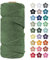 LEREATI Makramee Garn 4mm x 100m Armeegrün Baumwollkordel Natur Baumwollseil Farbig Baumwollgarn, Macrame Cord 4mm für DIY Geflochten, Makramee Deko, Hängepflanze, Wandbehang, Vorhang