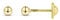 Amberta Allure Damen Kugel Ohrstecker aus 9K Gold: 3 mm