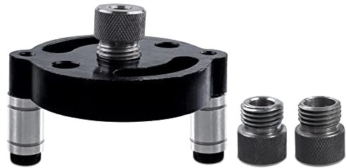 Mesee Dowel Drill Guide, Vertical Pocket Hole Jig Kit 3-Hole Self Centering Drill Guide with 6mm 8mm 10mm Drill Bushings Woodworking Straight Hole Puncher Dowel Jig Positioner Locator Hand Drill Tool