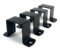 Baru Decor - 1x1 Square Tube Strap Clamp, Powder Coated Black, bracket clamp U-type - 4-Pack
