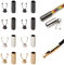 NINVVS 8 Pieces of Rope Stoppers, Rope Head Buttons, Laces Buckles, Laces Heads, DIY Rope Stoppers, Decorative Buckles for Sweatshirts, Pants, Cap Cords