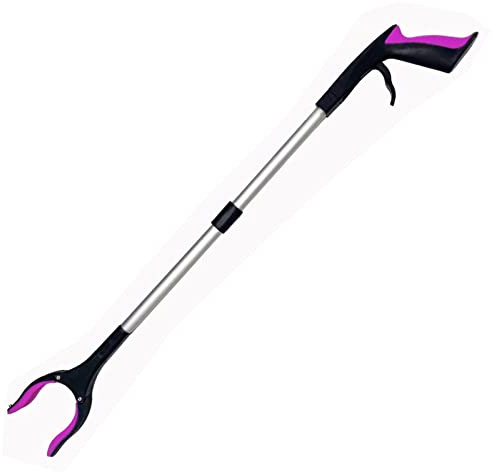 Grabbers for Disabled,32 Extender Gripper Long Handy Assist Tool Leaf Grabbers,Foldable Grabber Reacher Rubbish Pick Up Helping Hand for Adults (32 Purple)