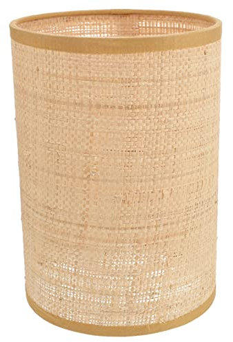 OSALADI Geflochtener Lampenschirm Rattan-Pendellampenschirm E27/E14 Korbgeflecht-Pendelleuchtenschirm Kronleuchter-Abdeckung Schalenschutz Für Wohnzimmer Schlafzimmer Hotel Restaurant Bar