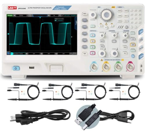 UNI-T UPO3354E Digitales Phosphor-Oszilloskop mit 4 Kanäle, 2,5GSa/s Sample-Rate in Echtzeit, 250Mpts, 350 MHz Bandbreite