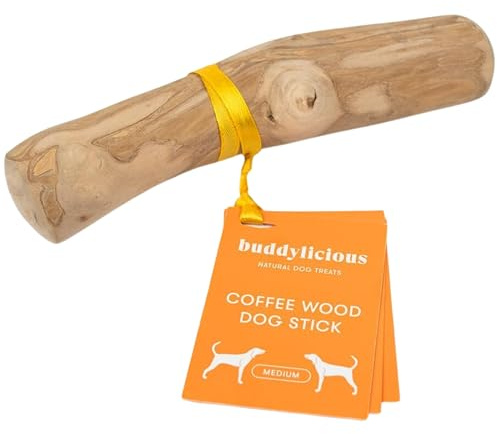Buddylicious Coffee Wood Dog Chew Stick, Non-Splinter | 100% Natural Coffee Wood, Non-Splinter Design, Long-Lasting Chew, Helps Keep Dogs Occupied, Suitable for All Breeds