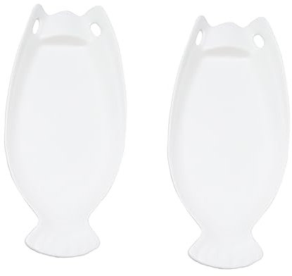 OQHAIR Plato de Cena Rosa, Platos Rosas, Bandeja para Aperitivos, bandejas de cerámica, Bandeja para Servir Pescado, Platos Blancos para Servir, Plato Creativo, vajilla de cerámica, sarté