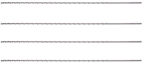 Saim HSS(High Speed Steel) Extra Long Twist Drill Bits,4Pcs Drill Bits 3mm Diameter 300mm Length for Hardened Metal Woodwork Plastic aluminum alloy