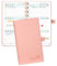 POPRUN Taschenkalender 2025 Klein 16,5 x 9 cm (Aug.2024-Dez.2025) - Kalender 2025 Klein Ringbuch mit Softcover - Terminplaner, Planer 1 Woche 2 Seite mit Kartenschlitz - Rosa