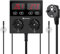 KETOTEK KT99pro Doppio regolatore di temperatura digitale, uscita 10 A, relè, raffreddamento, presa controllata dal termostato, con sensore per sopracciglia rettili, fermentazione, allevamento,