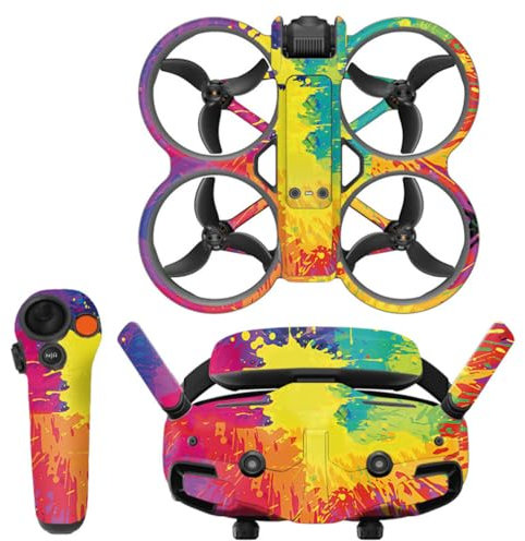 Avata 2 Cool Aufkleber, Avata 2 Skin Goggles 3 Brillen Aufkleber Anti-Scratch Schutzhülle Stickers für DJI Avata 2 Goggles 3 Zubehör (4)