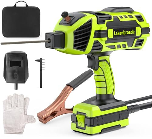 Lakenbroade 4600W Welding Machine Handheld,110V/220V Portable Stick Welder Rods,IGBT Hand Held Welder Machine withHot Start Arc Force Anti-stick ARC Welder,6 Variable Current Adjustment