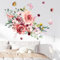 astylishome Wand Deko Wandtattoo Wandaufkleber Blume Pflanze Wandaufkleber Selbstklebend Abnehmbare für Wohnzimmer Flur Schlafzimmer Büros Badezimmer Wanddekoration 1307