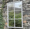 DEENZ Window Style Wall Mirror Durable Frame Indoor/Outdoor Living Collection Rectangular Wall Mirror 50X76Cm (White)