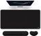 NOJITEK Tapis de Souris XXL 900x400x3 mm avec Repose-Poignet Souris & Clavier | Grand Tapis Ergonomique pour Bureau, Gamer & Professionnel | Imperméable, Antidérapant – sous-Main Confort Durable Noir