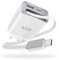 Caricatore da Muro Retrattile 65W con Cavi, Alimentatore a 3Porto, Caricabatterie da 65W con Ricarica Rapida per Macbook/iPhone Serie 16/15/14 Pro Max, per iPad, Tablet, Galaxy e Altro, Bianco