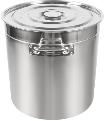 Großes Catering Kochtopf, Suppentopf mit Deckel, 50 Liter Edelstahl Kochtöpfe, Gastronomie Gastronomie Groß Campingkochtopf Cooking