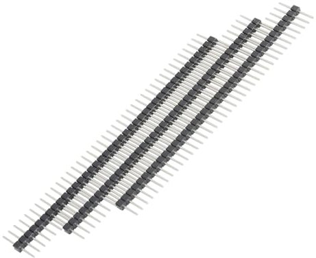PENGLIN 20PCS Long Pins 40 Pin Breakaway Headers 2.54mm Equal Length Long Centered 6.25mm on Both Sides 15mm in Total Male Pin Header Connector