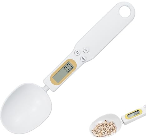 Cucchiaio, Bilancia digitale, Cucchiaio misurino grammatica elettronica da cucina digitale da 0,1 g a 500 g, portatile, con display LCD, bilancia alimentare per spezie, caffè, farina, zucchero (bianco