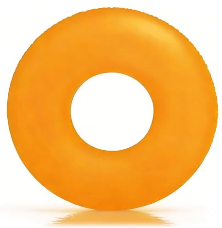 Schwimmring Erwachsene Kinder, Fluoreszenz Aufblasbar schwimmreifen Erwachsene, PVC Aufblasbare Schwimmbecken Schwimmer Ring Pool, Schwimmring Röhre für Frauen Mädchen Strandurlaub Sommerpool Party