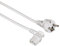Hama Câble d' alimentation (avec une prise coudée de 90°, câble d'alimentation pour PC, moniteur, imprimante, PS3, fiche de contact de protection moulée, 3 broches, 5 m) Blanc