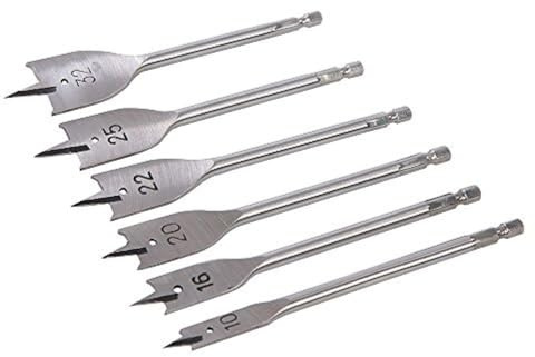 Silverline 282566 Flat Bit Set 6pce 10 - 32 mm