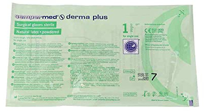 Lohmann & Rauscher OP-Handschuhe 'Sempermed Derma Plus' steril, Gr. 7,0, 50 Paar/Packung, Weiß