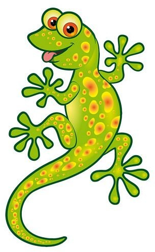 FahnenMax Autoaufkleber Sticker Lizard Eidechse Gecko grün Aufkleber