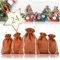 Ganzoo 24er Set Jutesäckchen für Adventskalender zum selbst befüllen, 17,5cm x 12,5cm, Jutebeutel, Stoffbeutel, Natur Säckchen, Geschenksäckchen, Sack, Beutel – (Orange)