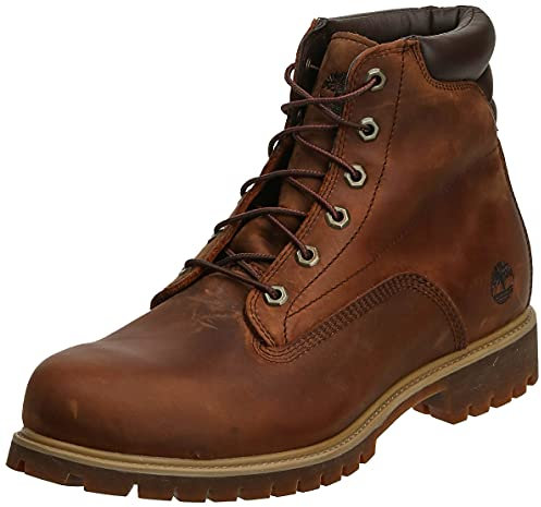 Timberland 6 inch Basic Alburn Waterproof, Stivali Stringati Uomo, Marrone (Brown Full Grain), 40 EU