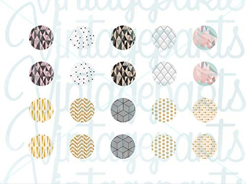 Vintageparts Motivbogen Geometric für 14mm Cabochons
