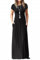 AUSELILY Damen Kurzarm Sommer Casual Long Maxi Kleider mit Taschen Schwarz M