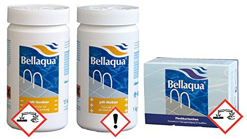 Bellaqua Set Flockkartuschen + pH Senker 1,5 g + pH Heber 1 kg