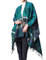 xxxiticat Damen Indianer Trendy Kaschmir Plaid Muster Wrap Schal Cardigan Poncho Cape Schal, Grün , Einheitsgröße