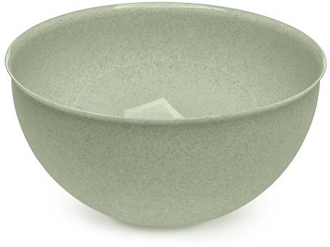 Koziol PALSBY M & L Schüssel 2 & 5 Liter | Salatschale Servierschale Rührschüssel | bruchfest stapelbar biozirkulärer Kunststoff spülmaschinengeeignet | Küche Haushalt (orgnaic green, 5 Liter)