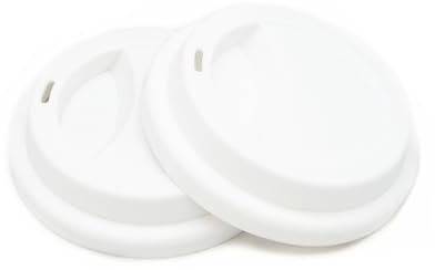 NanTun Silicone Drinking Lid Spill-Proof Cup Lids Reusable Coffee Mug Lids Coffee Cup Covers 2 Pcs - White