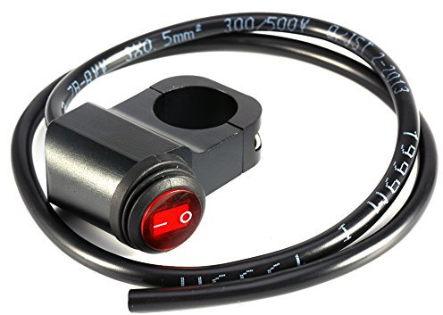 Yctze 22-23mm Motorrad Wasserdichter Lichtschalter, 12V 16A Lenker Scheinwerfer Nebelscheinwerfer Ein Aus Schalter