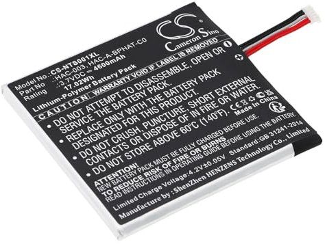 TECHTEK Batterie 4600mAh Compatible avec [Nintendo] HAC-S-JP/EU-C0, Switch HAC-001 remplace HAC-003, HAC-A-BPHAT-C0