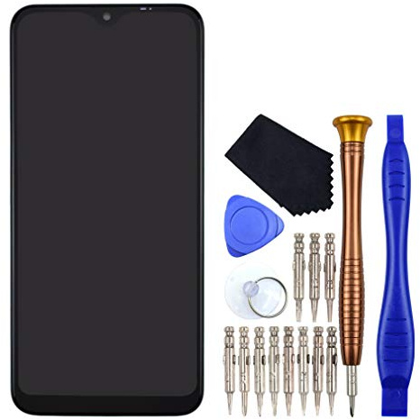 VEKIR Schwarz Display Digitizer LCD-Bildschirm mit Rahmen Vorinstallation Ersatz für Samsung Galaxy A20e