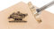 CREATPLANET Bois Marque de Fer 1.2 Marque de Fer Timbre Logo Personnalisé BBQ Chaleur Timbre avec Tête en Laiton et Poignée en Bois pour Gâteau Bois Cuir - Baril