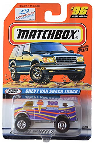 Matchbox Chevy Van Snack-Truck, Weiß/Violett #96