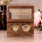 Personalisierte Doppel-Ringbox aus Holz, Ringbox für Hochzeitszeremonie, Walnuss, rustikales Hochzeitsgeschenk