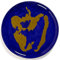 Serax Feast Servierteller diam. 35 cm. Lapis Lazuli - Pepper Gold