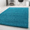 Carpetsale24 Wohnzimmer Teppich Shaggy Flokati Einfarbig 160 x 230 cm Türkis - Hochflor Schlafzimmer Pflegeleicht Super Weich - Flauschiger Langflor 50 mm Florhöhe Rechteckig