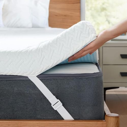 PERLECARE Queen Mattress Topper - 3 Inch Cooling Memory Foam Mattress Pad Made with CertiPUR-US® Certified Foam, Bed Topper with Bamboo Cover,Removable & Washable & Non-Slip, Oeko-Tex Certified
