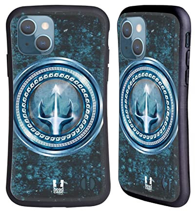 Head Case Designs Blu Scudi Dell'Olimpo Cover Ibrida Compatibile con Apple iPhone 13