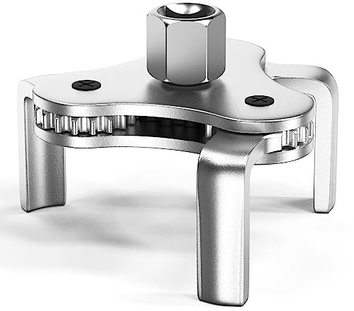 lernbac Chiave universale per filtro dell'olio regolabile, da 2-1/2 a 4,5, set di strumenti per la rimozione del filtro dell'olio a 3 ganasce, facili modifiche, efficienza, chiave per filtro