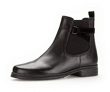 Gabor Damen Chelsea Boots | Frauen Stiefeletten | Wechselfußbett | Best Fitting | Schlupfstiefel | Winterstiefeletten | warm | schwarz | 42 EU - 8 UK