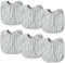 WATINC 6Pcs Baby Muslin Bibs, grau Neugeborene Baumwolle Sabber absorbierende Lätzchen mit verstellbaren Druckknöpfen, atmungsaktive Tücher für Kleinkinder Zahnen Fütterung Entwöhnung (0-36 Monate)