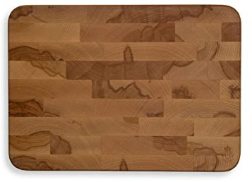 WEITZ Hackblock aus Stirnholz 35x25 cm – Robustes Schneidebrett aus Buchenhirnholz, Rechteckiges Hackbrett für die Küche, Hochwertig und Langlebig, Made in Germany